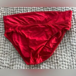 LUXE Ladies Women’s Size 2 Red Swim Suit Bikini Bottoms with Waistband